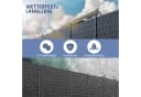 ELONEO PVC Sichtschutzstreifen für Doppelstabmattenzaun 35m x 19cm 1er-Set Dunkelgrau Bild 3
