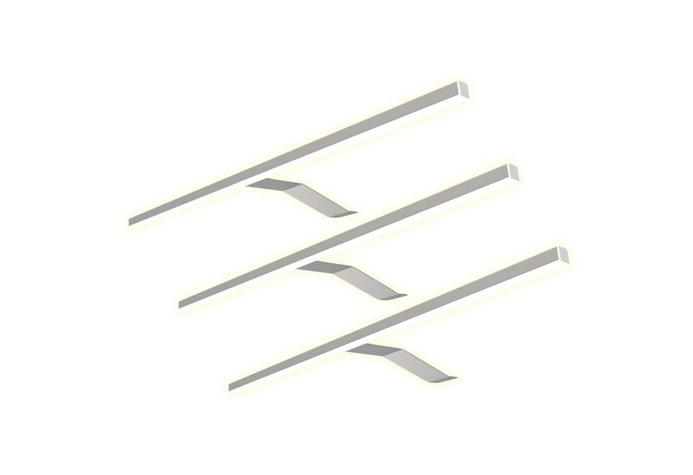 kalb LED Aufbauleuchte Edelstahl 3er Set Schranklicht warm/neutral - Bild 2