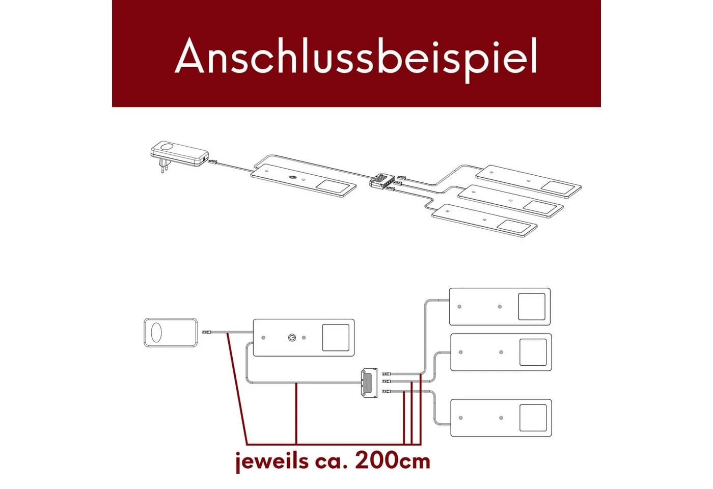 kalb LED Unterbauleuchte Silber 5W 4er Set Touch-Dimmfunktion - Bild 5