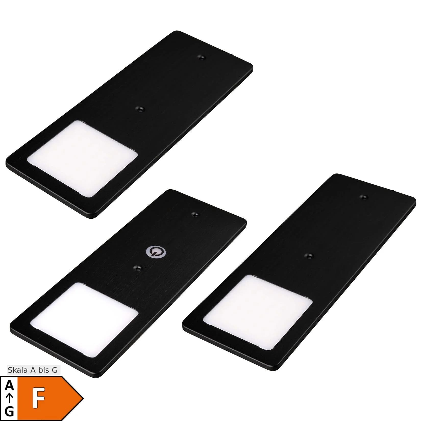 kalb LED Unterbauleuchte Schwarz 3er Set Touch-Dimmfunktion