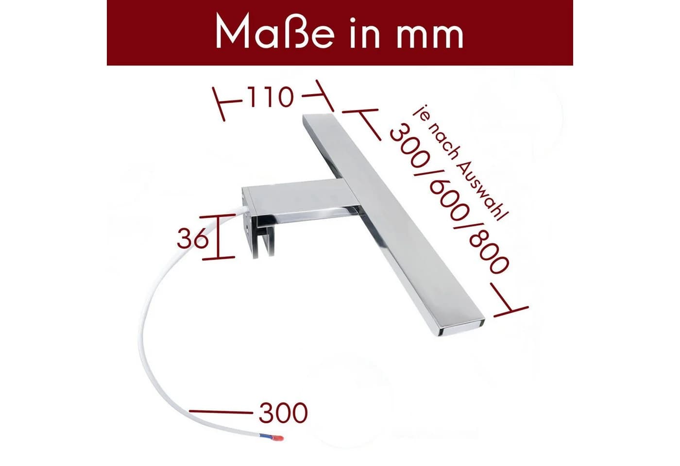 kalb LED Spiegelleuchte Aurinko Badleuchte Chrom 230V - Bild 5