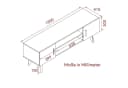 kalb Lowboard Lia weiß mit integrierter Beleuchtung Skandi Look Bild 5
