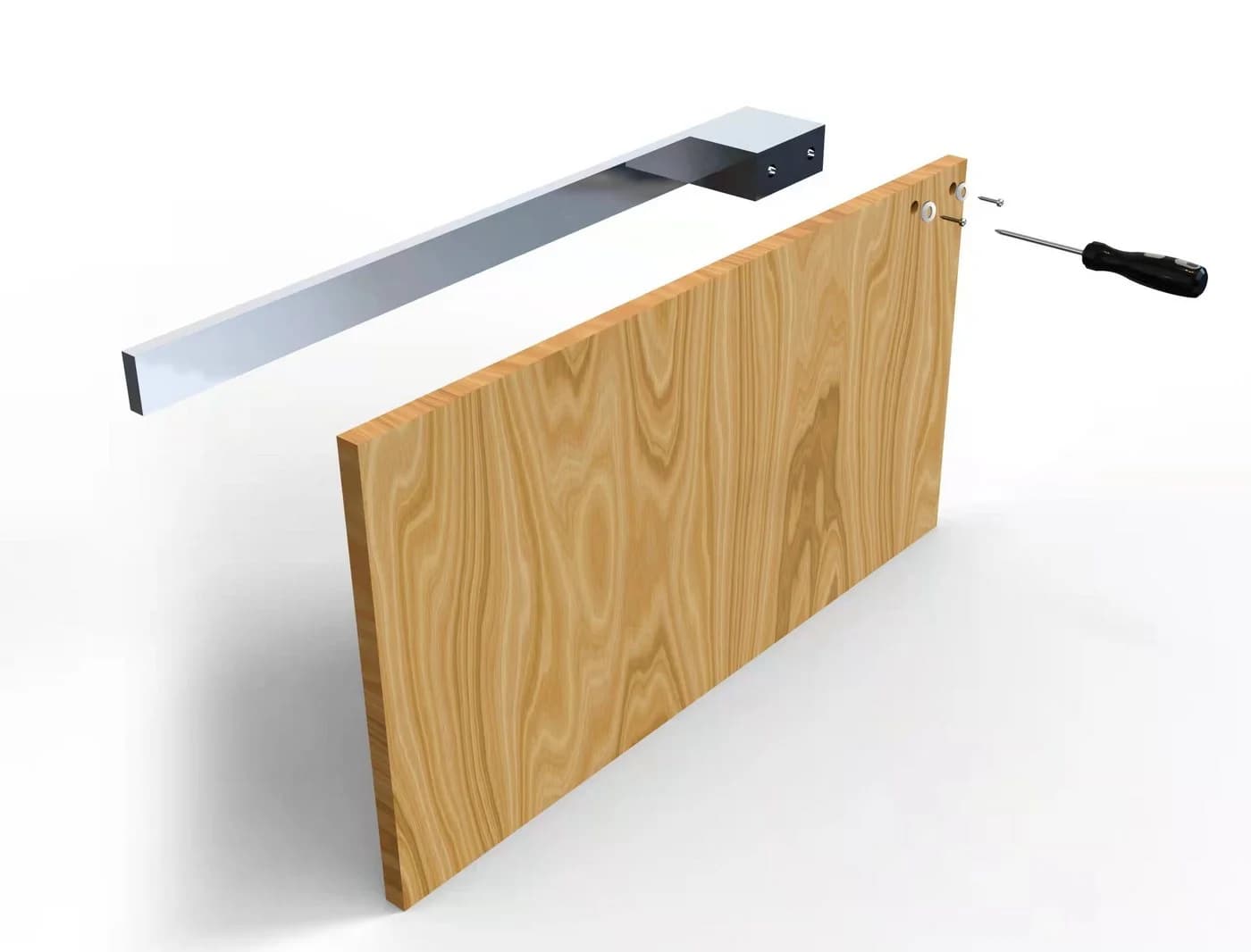 kalb Handtuchhalter Jörn für Waschtisch, Chrom, Aluminium - Bild 5