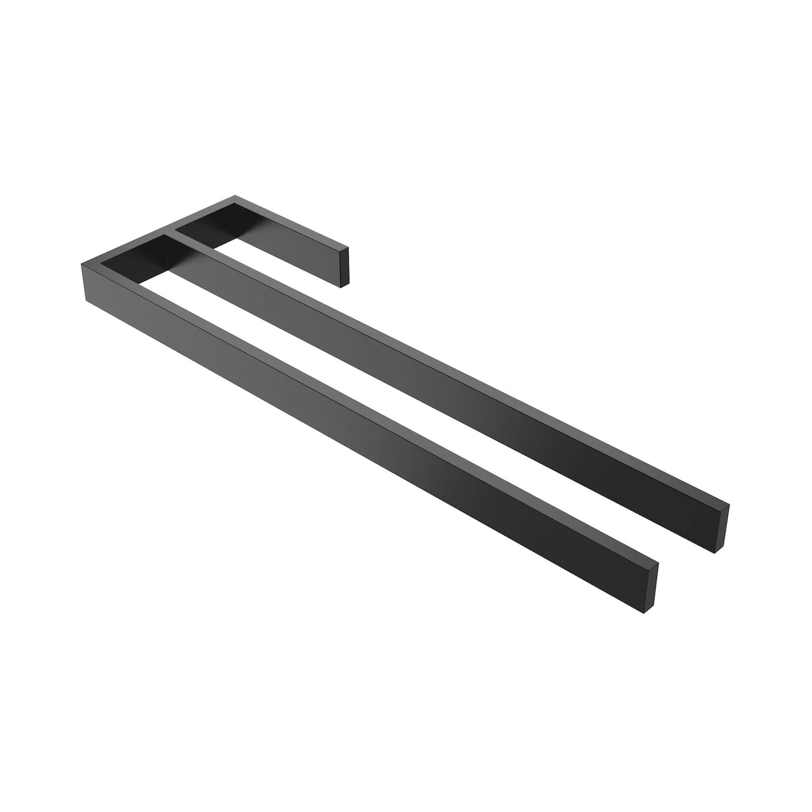 kalb Handtuchhalter Jörn Schwarz Aluminium Zwei Stangen