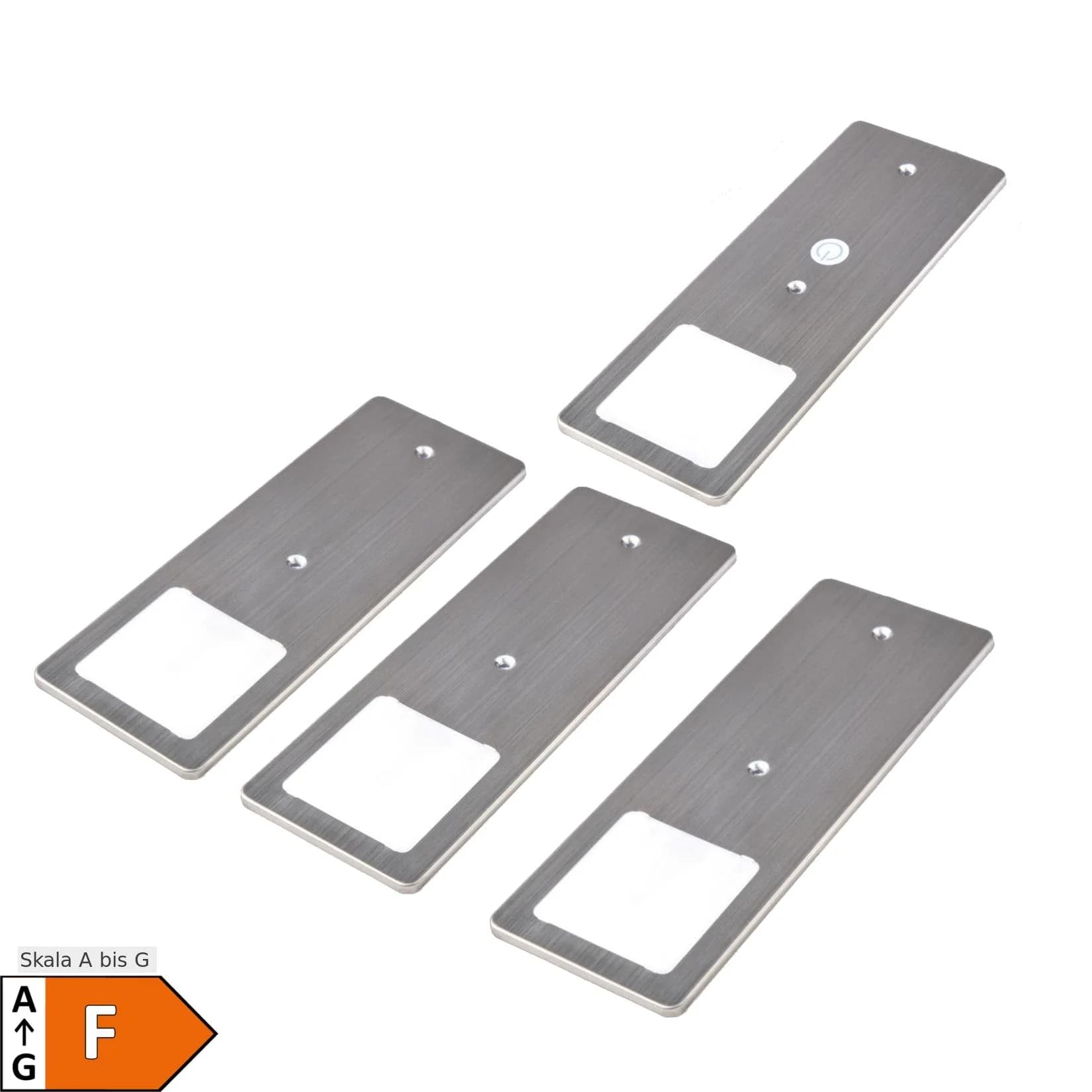 kalb LED Unterbauleuchte 4er Set Edelstahl Touch-Dimmbar Warmweiß