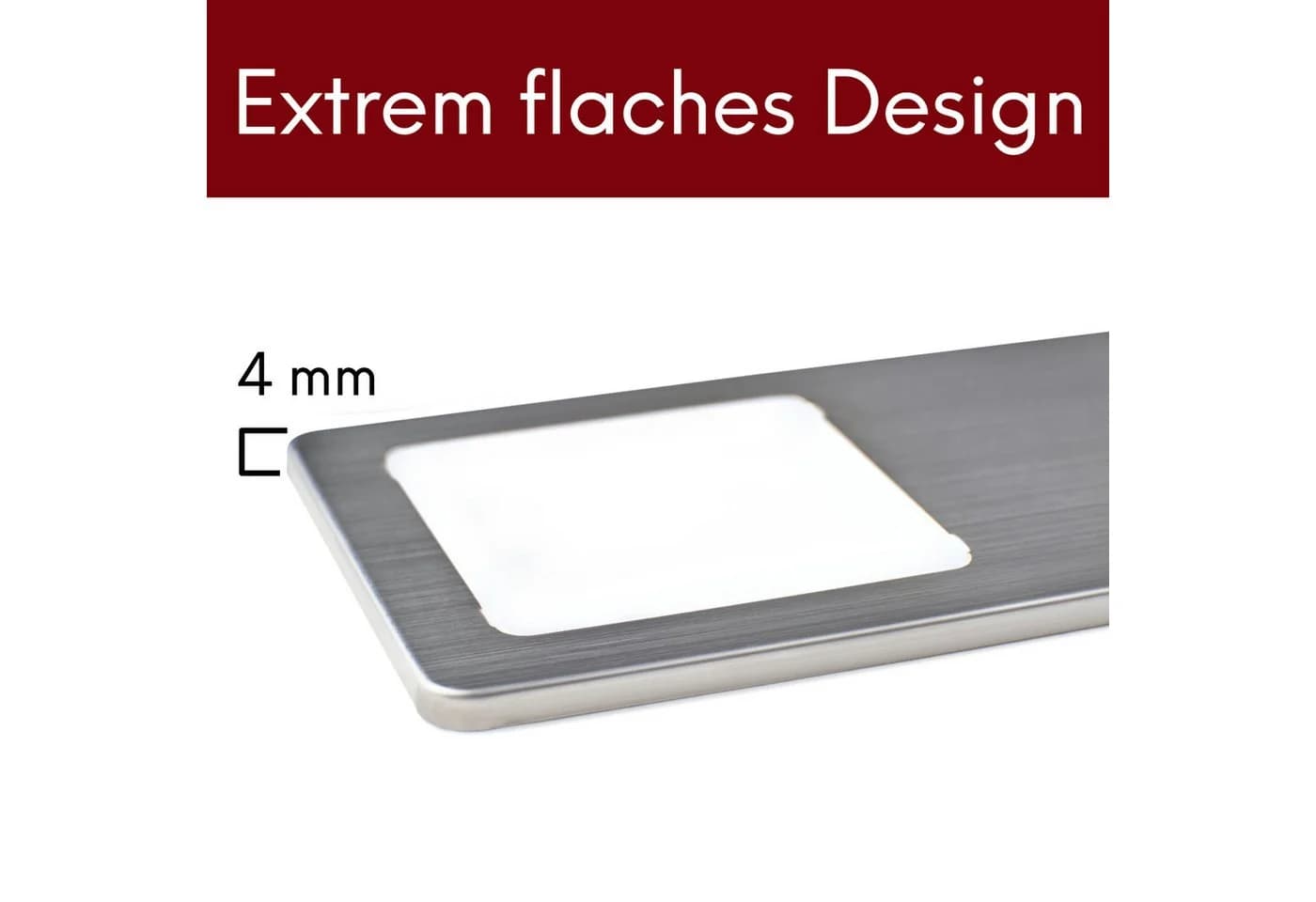kalb LED Unterbauleuchte 4er Set Edelstahl Touch-Dimmbar Warmweiß - Bild 2