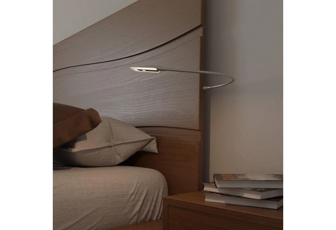 kalb Bettleuchte Diora Dual Leseleuchte mit Touch-Schalter, Silbergrau, Warmweiß - Bild 5