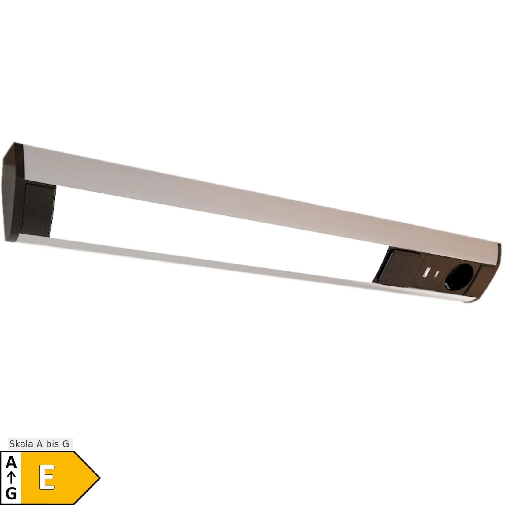 Marktkauf LED Unterbauleuchte Silber Aluminium mit USB & Steckdose