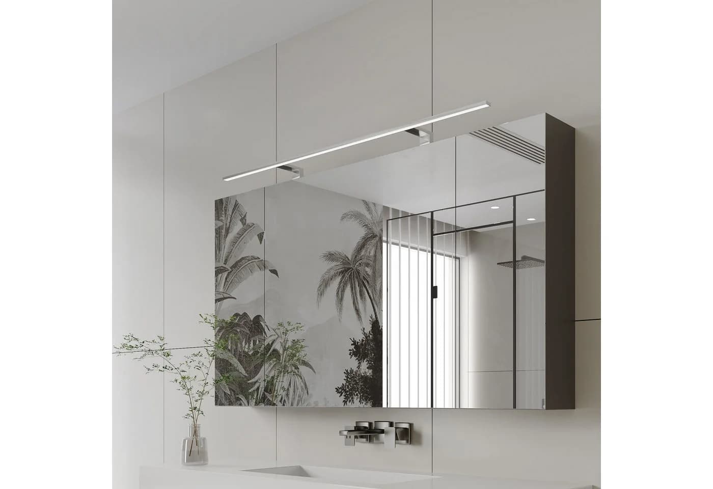 kalb LED Spiegelleuchte 120cm Chrom Spectraline IP44 - Bild 3