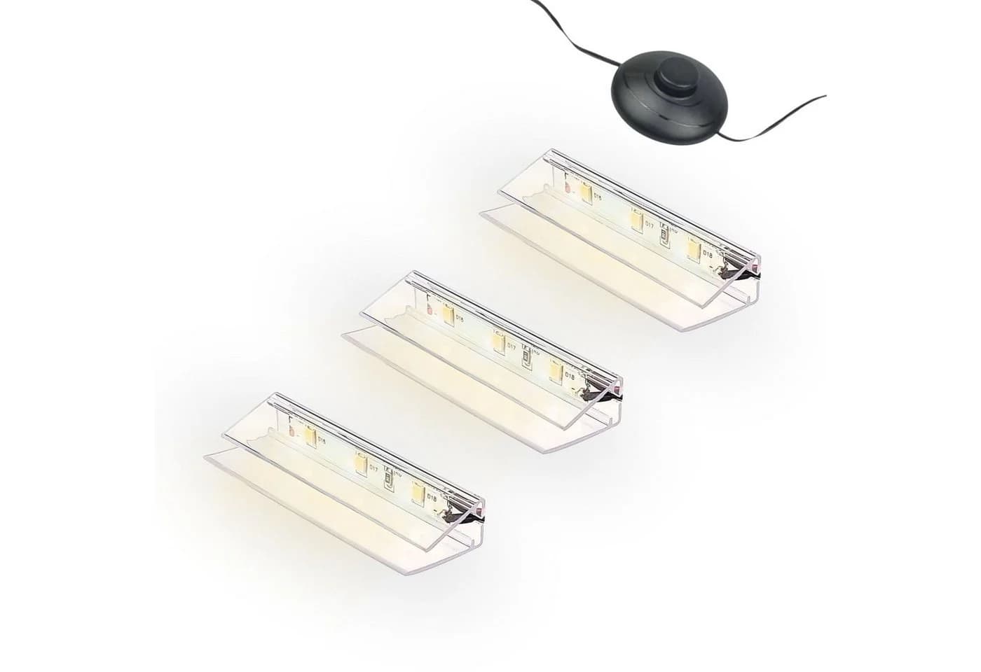 kalb LED Glaskantenbeleuchtung Clip Set 3000K/5000K Transparent Plug & Play - Bild 2