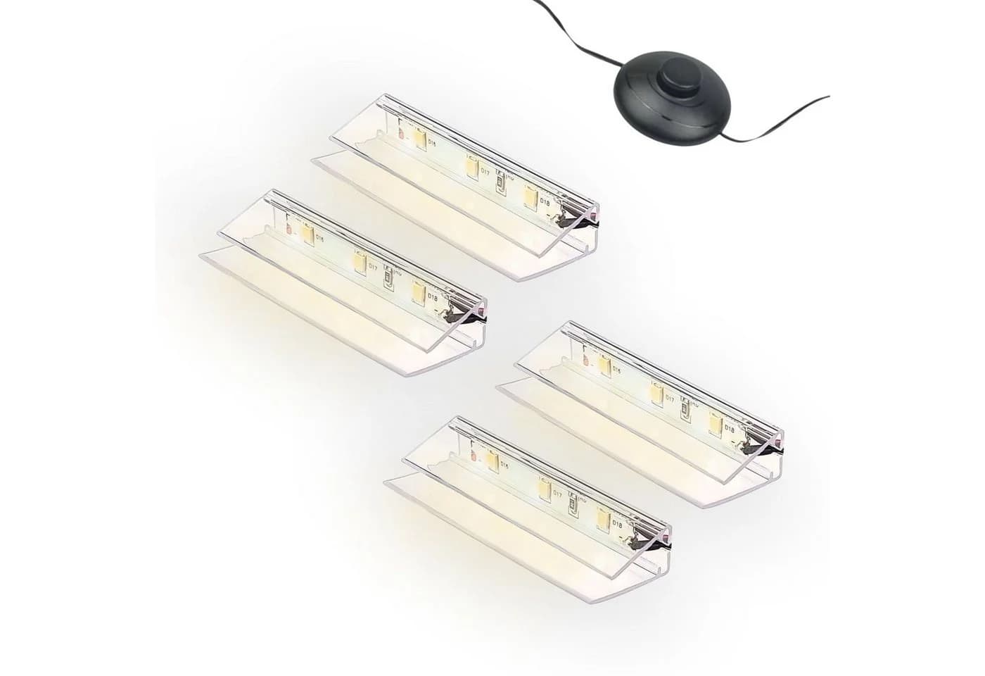 kalb LED Glaskantenbeleuchtung Clip Set 3000K/5000K Transparent Plug & Play - Bild 2