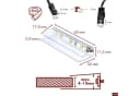 kalb LED Glaskantenbeleuchtung Clip Set 3000K/5000K Transparent Plug & Play Bild 5