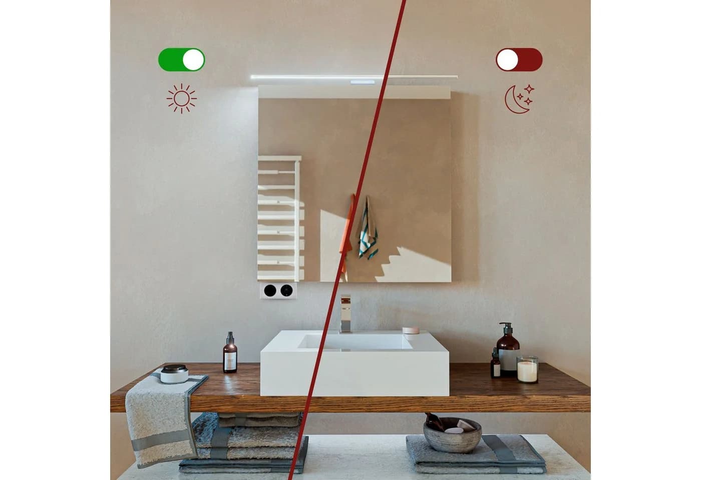 kalb LED Spiegelschrankleuchte Eloria mit Energiebox Chrom - Bild 4