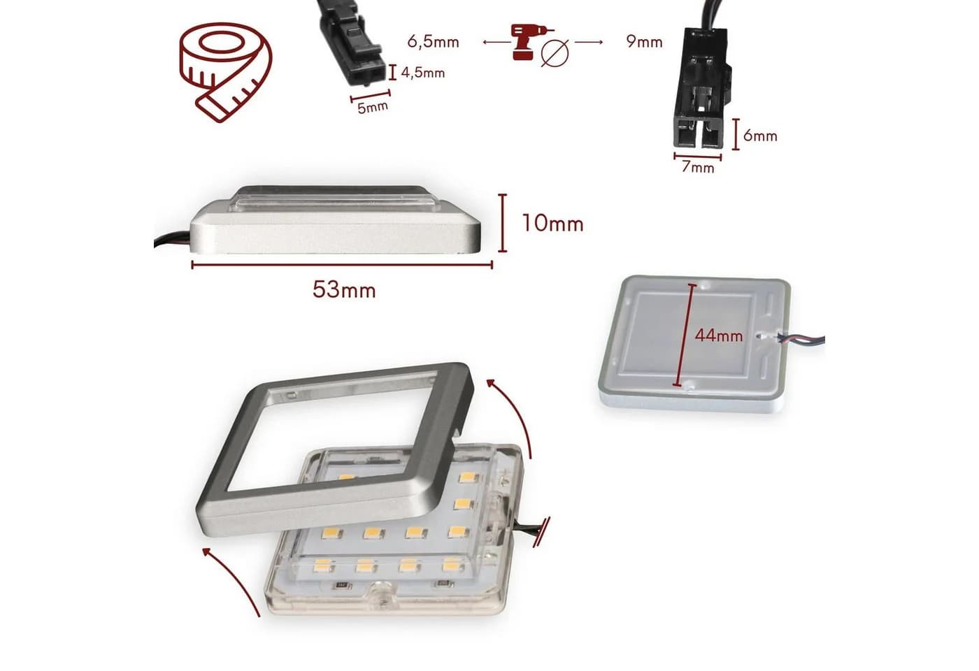 kalb LED Vitrinenleuchte Quina Warmweiß 3000K 2er Set - Bild 5