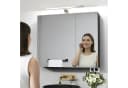 kalb LED-Spiegelleuchte Lancea 34cm Steckdose & Schalter silbergrau Bild 1