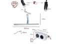 kalb LED-Spiegelleuchte Lancea 34cm Steckdose & Schalter silbergrau Bild 4