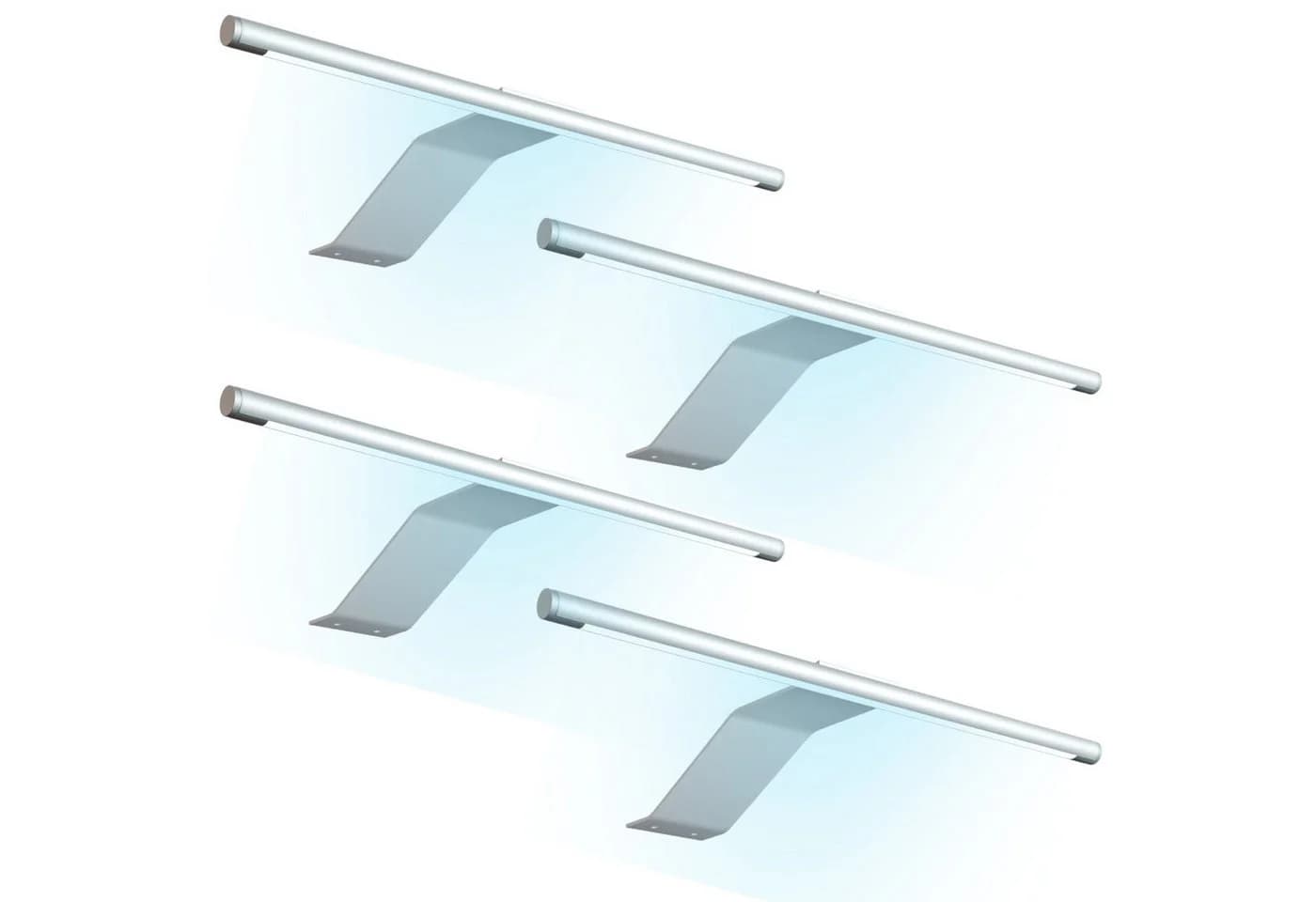 kalb LED Aufbauleuchte Schrankleuchte 340x170 mm silbergrau 12VDC - Bild 2