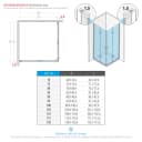 i-flair Eckdusche Falttür MATILDE 6mm ESG Glas Silber Bild 3
