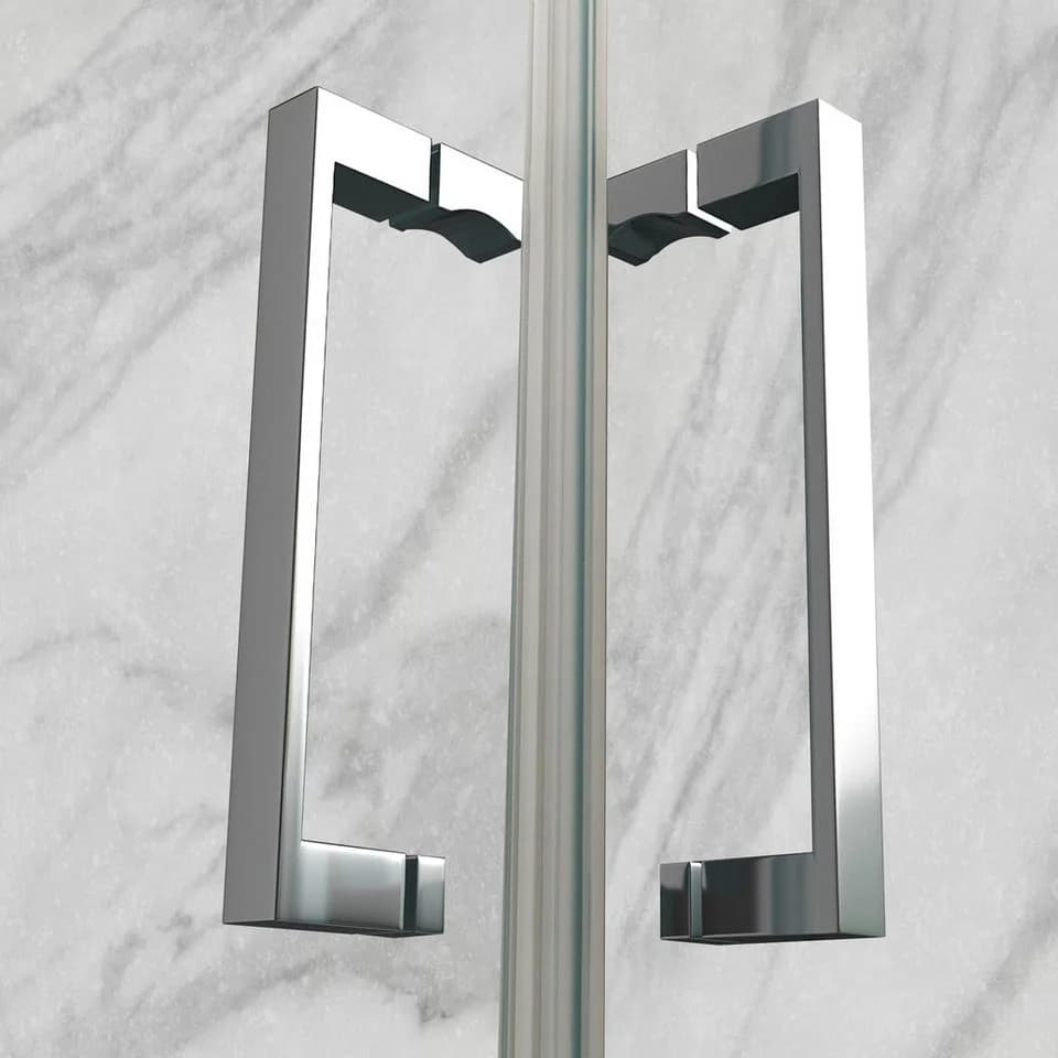 i-flair Eckdusche Falttür MATILDE 6mm ESG Glas Silber - Bild 4
