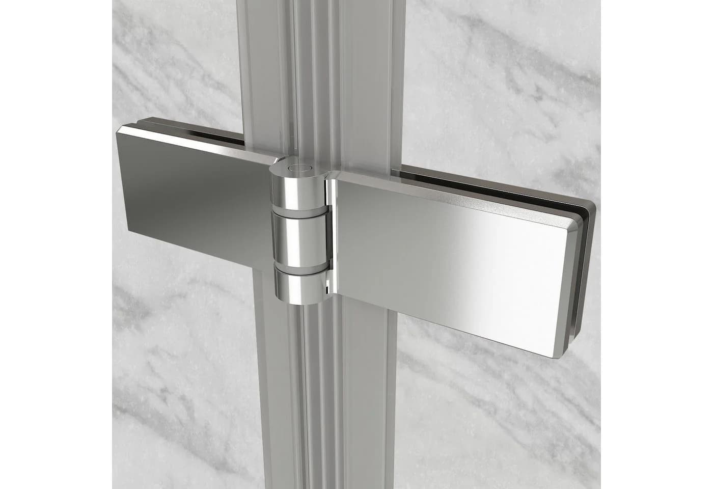 i-flair Eckdusche Falttür MATILDE 6mm ESG Glas Silber - Bild 5