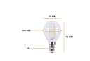 Bestlivings LED-Leuchtmittel E14 2700K Warmweiß 3er Pack Retro Birne Bild 1
