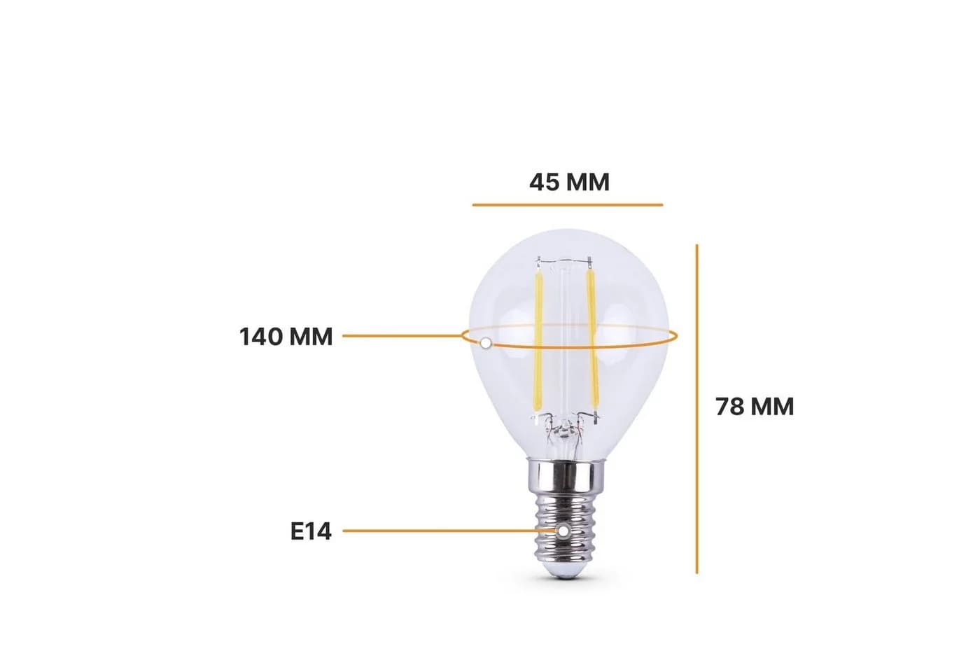 Bestlivings LED-Leuchtmittel E14 2700K Warmweiß 3er Pack Retro Birne