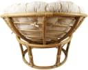 Dekoleidenschaft Papasansessel Rattan Beige mit Baumwollkissen Bild 4