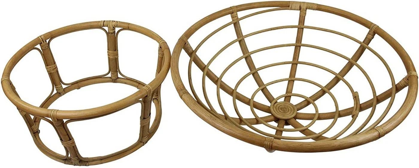 Dekoleidenschaft Papasansessel Rattan Beige mit Baumwollkissen - Bild 5