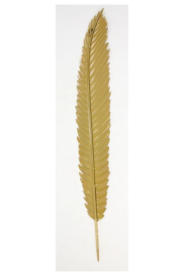 Dekoleidenschaft Wanddeko Feder aus Metall Gold 99 cm - Bild 3