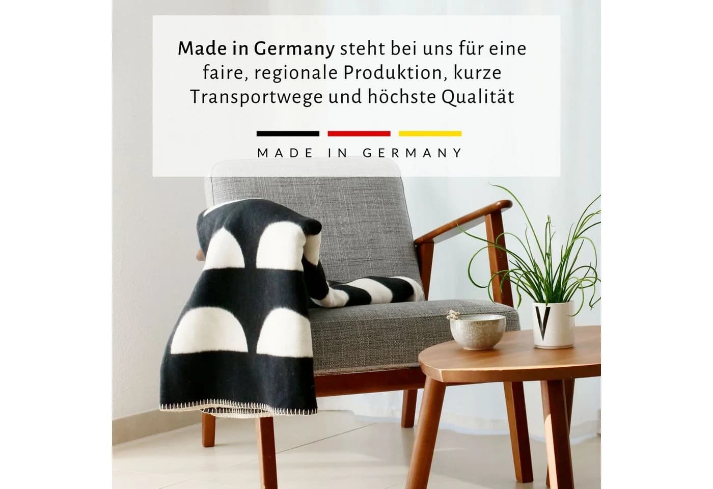 RIEMA Germany Wolldecke Premium JORIS 100% Bio-Baumwolle Skandi-Stil - Bild 5