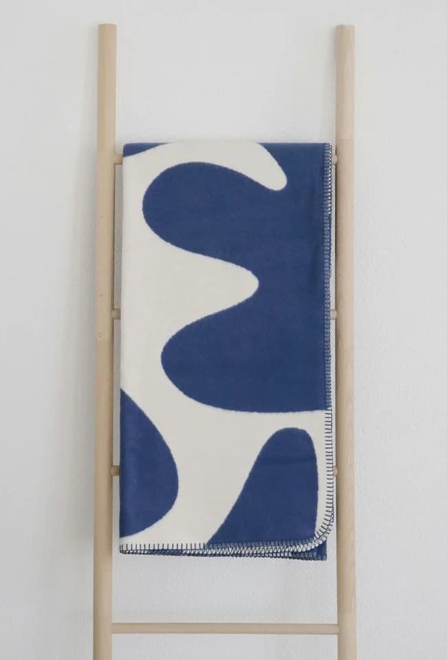RIEMA FRIDA Wohndecke Bio-Baumwolle Blau 150x200cm - Bild 2