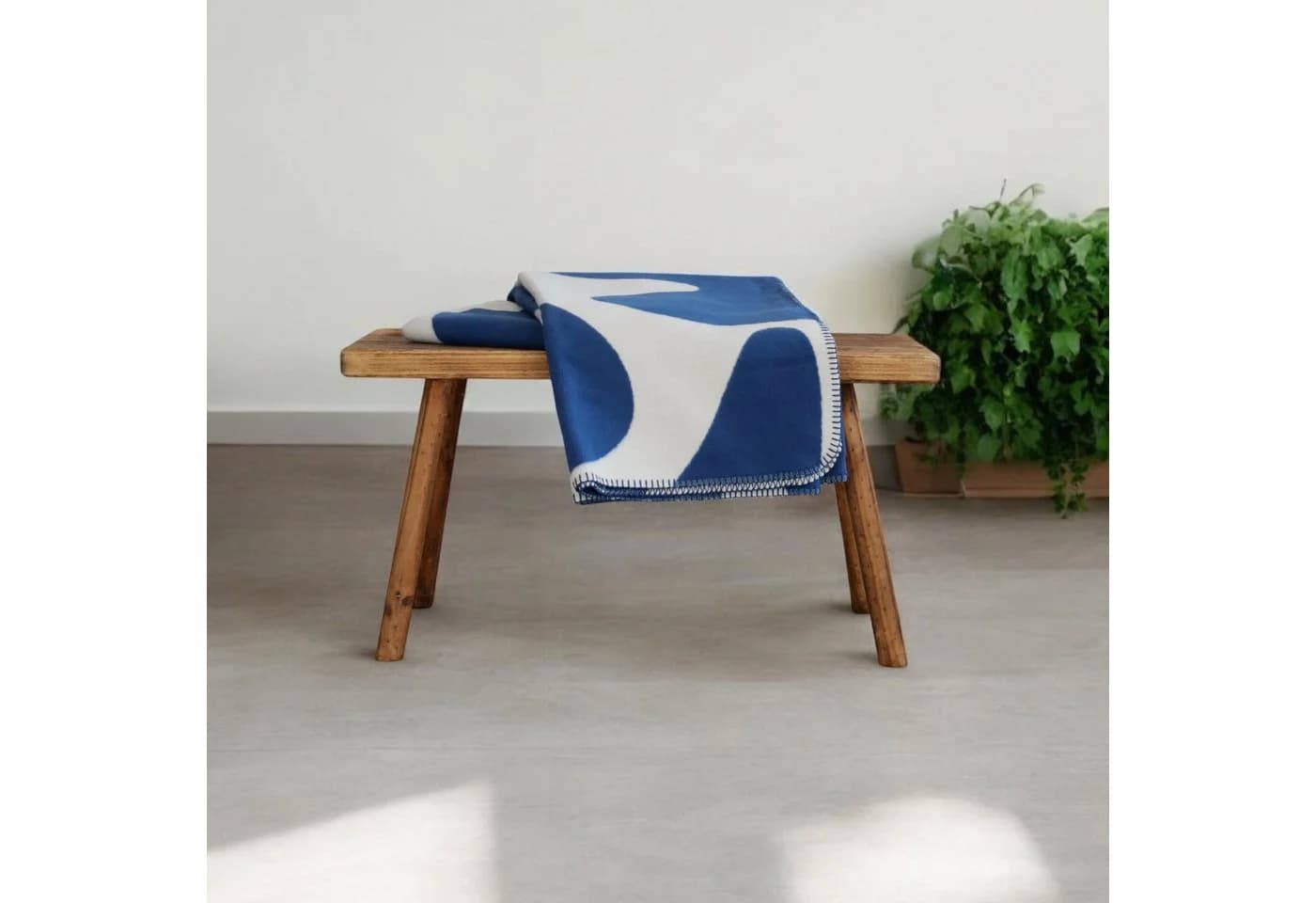 RIEMA FRIDA Wohndecke Bio-Baumwolle Blau 150x200cm - Bild 4