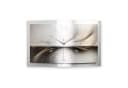 Kreative Feder Funkwanduhr 3D Designer-Wanduhr „Silverline“ Silber Aluminium Bild 2