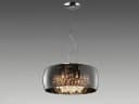 TRIO Leuchten LED Pendelleuchte Glas Kristall Silber Chrom Ø 50cm Bild 3