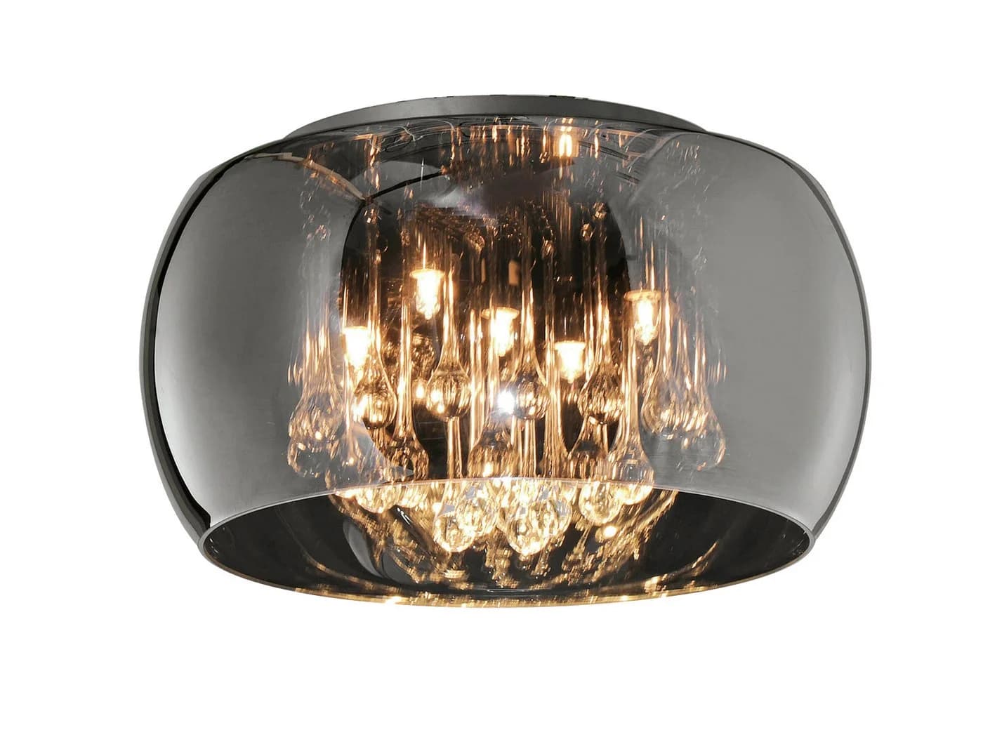 TRIO Leuchten LED Deckenleuchte Glas Kristall Silber Chrom Dimmbar - Bild 2