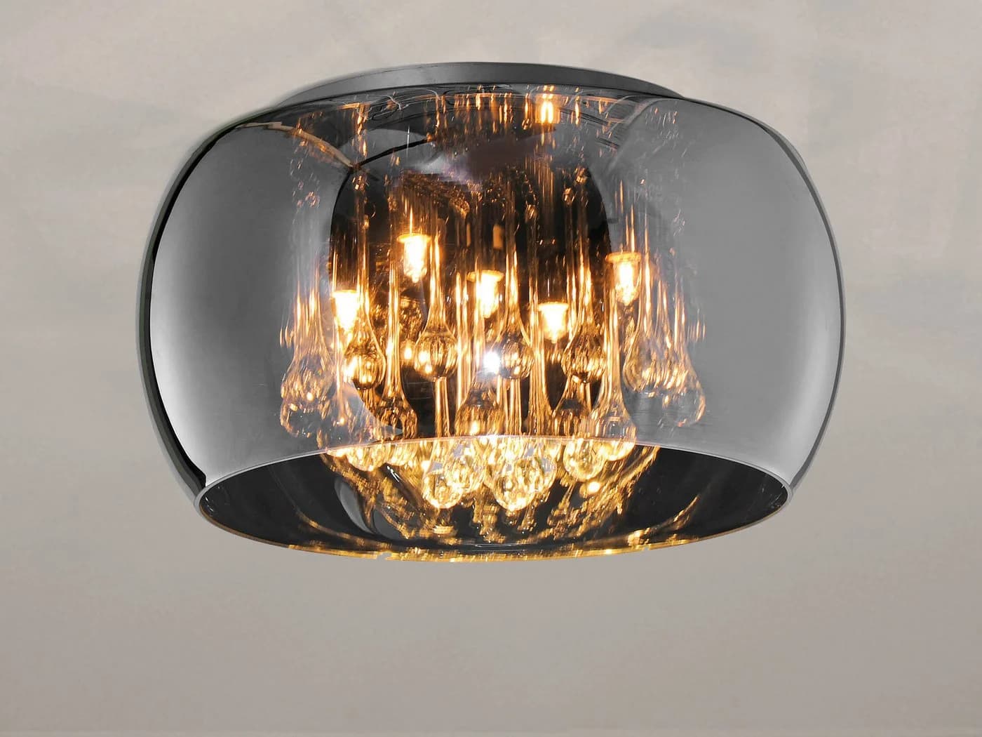 TRIO Leuchten LED Deckenleuchte Glas Kristall Silber Chrom Dimmbar - Bild 3
