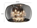 TRIO Leuchten LED Deckenleuchte Glas Kristall Silber Chrom Dimmbar Bild 4