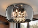 TRIO Leuchten LED Deckenleuchte Glas Kristall Silber Chrom Dimmbar Bild 5