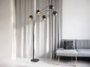 Reality Leuchten LED Stehlampe Dimmfunktion Schwarz Gold Bild 1