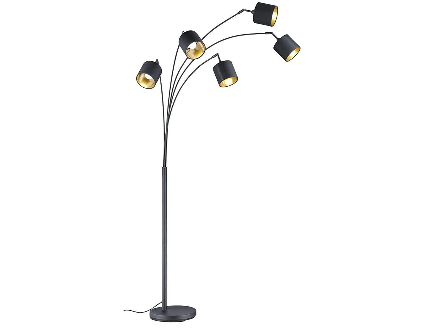Reality Leuchten LED Stehlampe Dimmfunktion Schwarz Gold - Bild 2