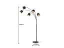 Reality Leuchten LED Stehlampe Dimmfunktion Schwarz Gold Bild 4