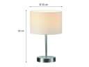 TRIO Leuchten LED Nachttischlampe mit Stoffschirm 55cm Dimmfunktion Warmweiß Bild 4