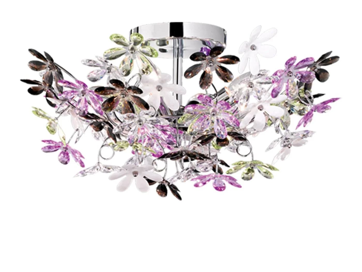 Reality Leuchten LED Deckenleuchte mit bunten Blüten Ø 51cm, Dimmfunktion, LED wechselbar, Warmweiß - Bild 2