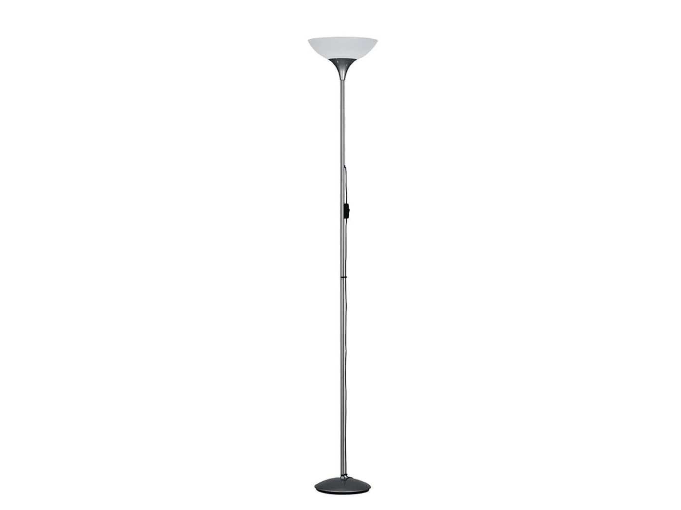 Reality Leuchten LED Deckenfluter Stehlampe Silber Weiß 180cm - Bild 2
