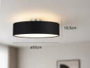 meineWunschleuchte Deckenleuchte Schwarz Stoff Ø50cm 4-flammig Bild 4