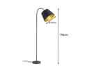 meineWunschleuchte Stehlampe Schwarz/Gold Flexarm E27 Bild 3