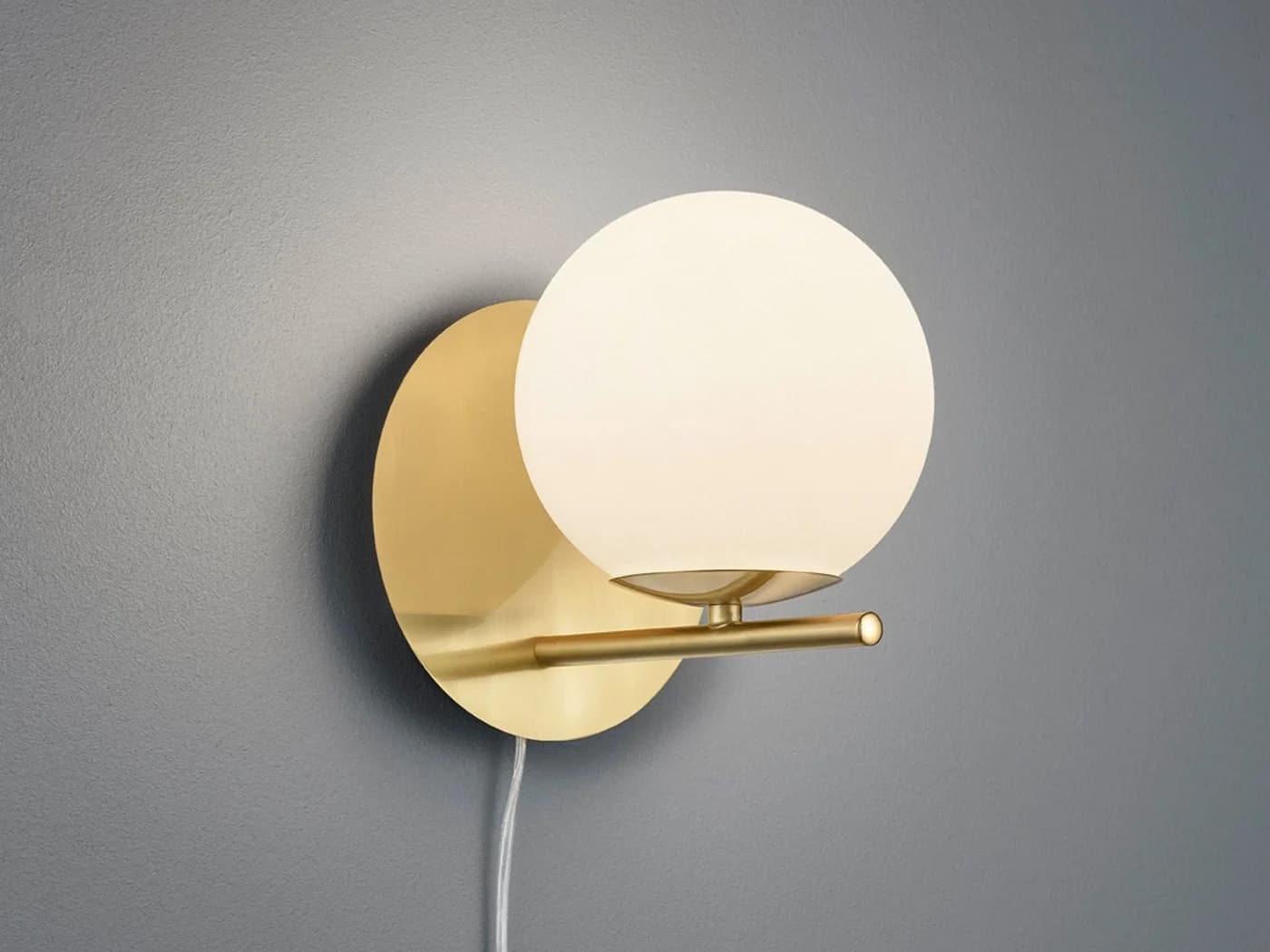 TRIO Leuchten LED Wandleuchte Gold Weiß Dimmbar