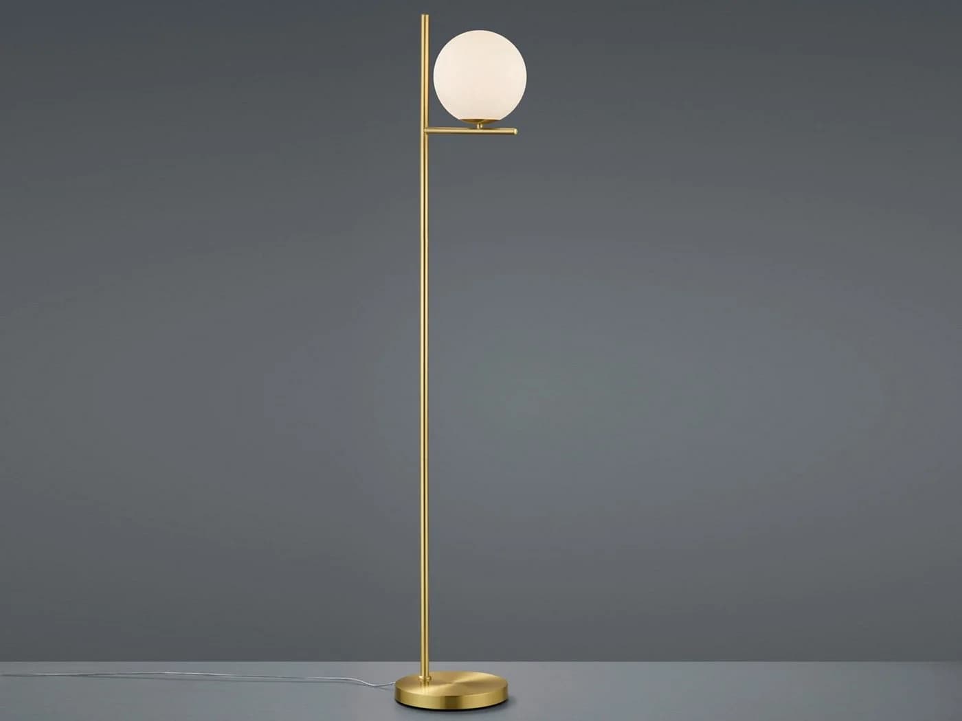 TRIO Leuchten LED Stehlampe Dimmbar Glas-Kugel Messing Weiß - Bild 3