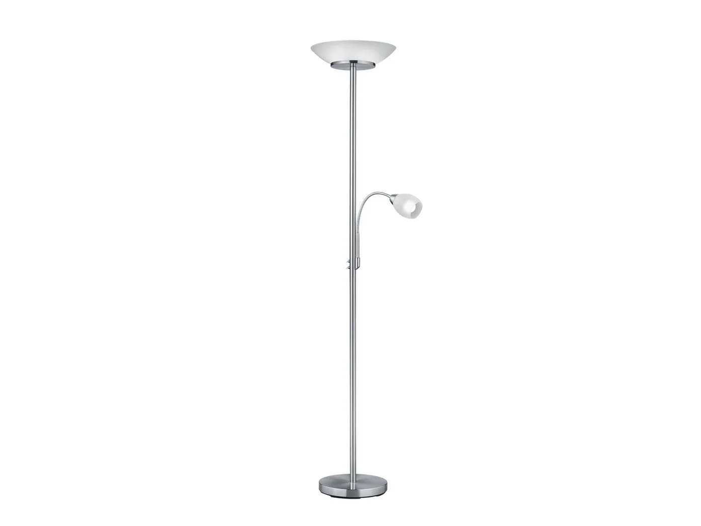 Reality Leuchten LED Deckenfluter 180cm Silber Matt mit Flex Leselampe - Bild 2