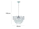 Reality Leuchten LED Kronleuchter Silber Chrom Dimmbar Kristall Bild 4